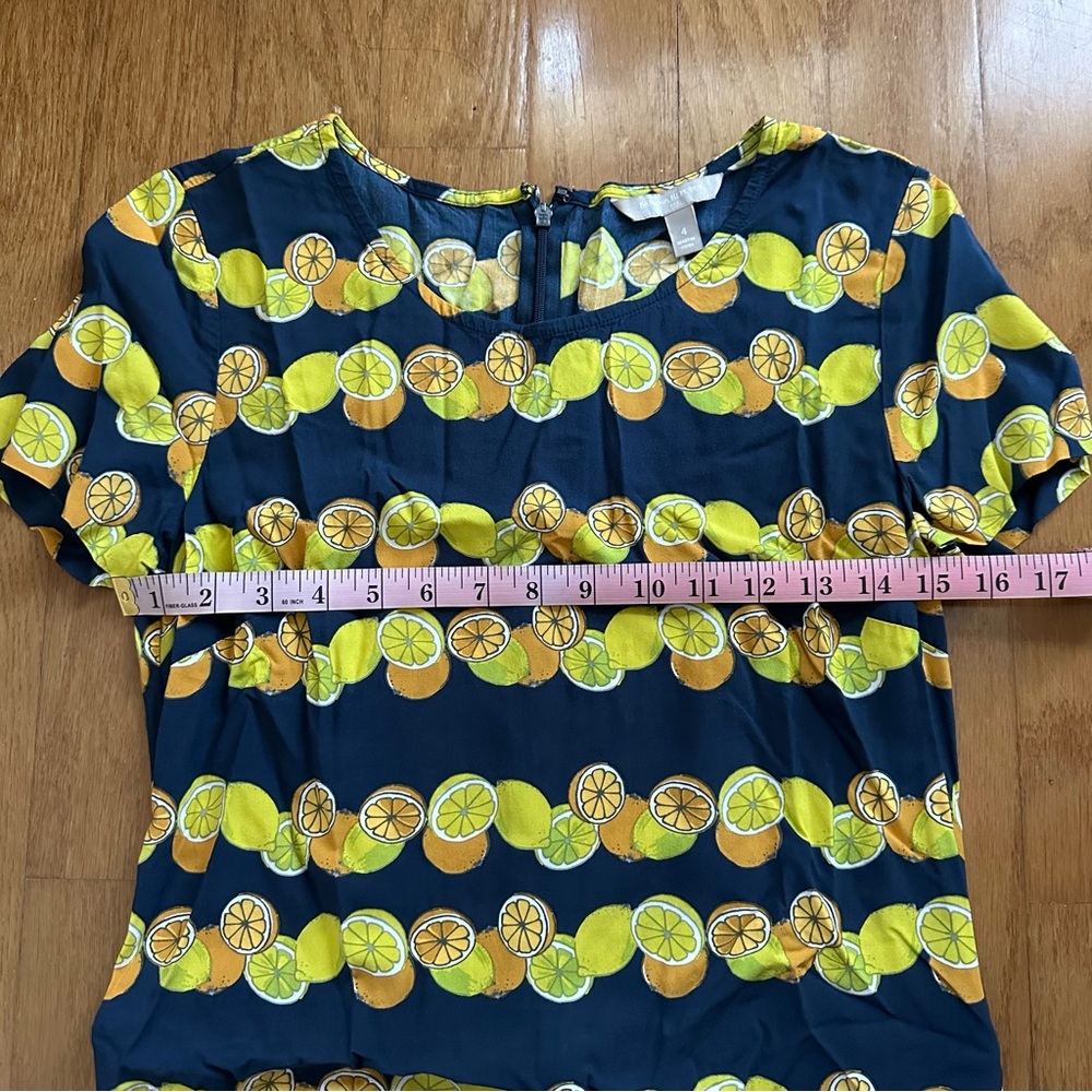 Banana Republic Citrus Lemon Print Shirt Dress - Picture 4 of 6
